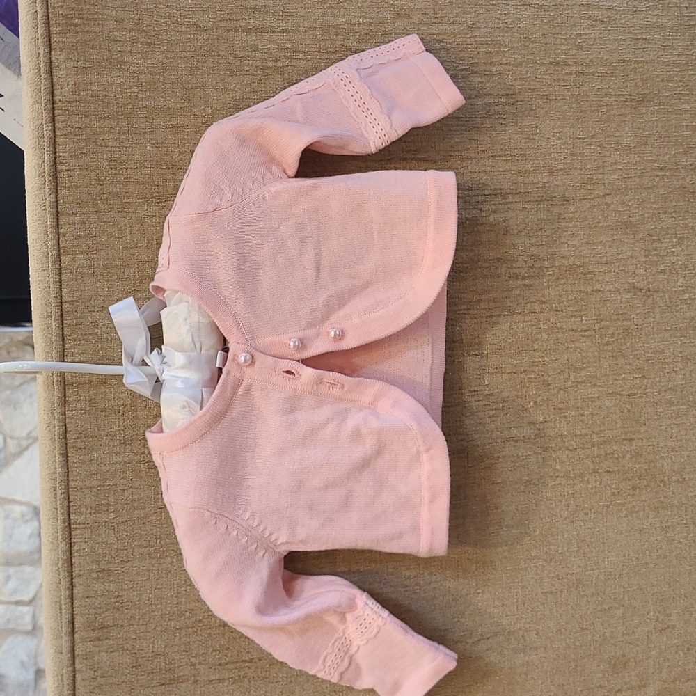 Janie and jack pink cardigan
